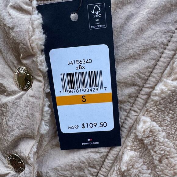 NWT New Tommy Hilfiger Womens Small Half Button Long Sleeve Pullover Jacket - Picture 5 of 5